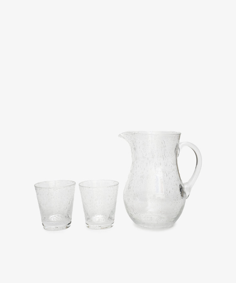 Two Lauren drinking glasses and Water Jug.