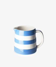 Betty Large Dreadnought Jug by T.G. Green. Cornish stoneware pitcher with blue and white stripes.