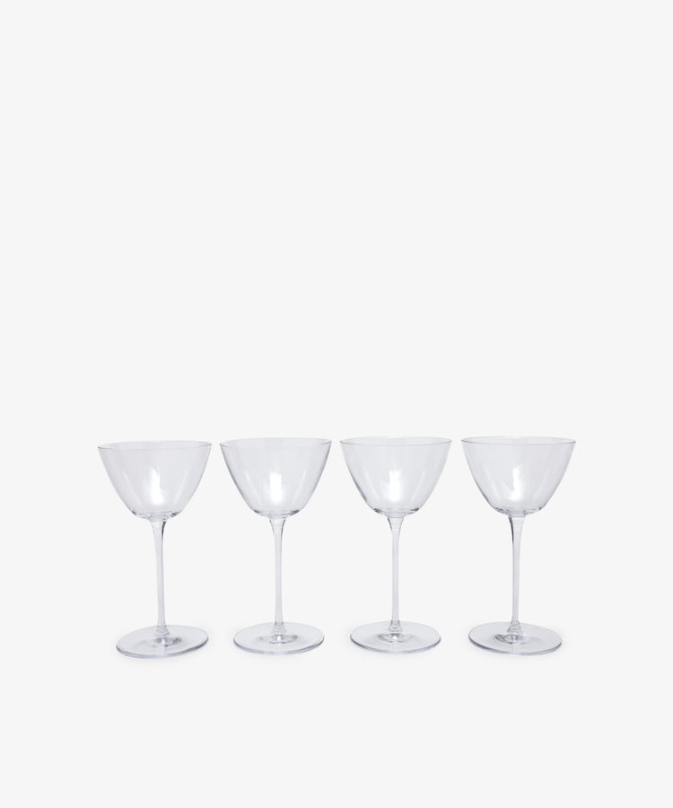 Row of 4 Tina Martini Glasses.