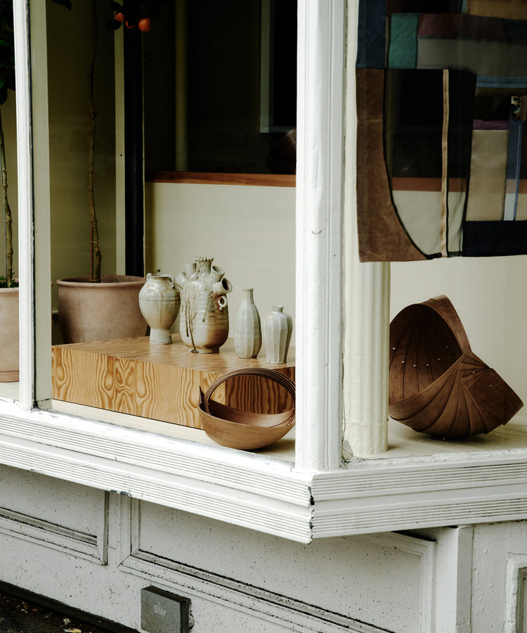 window display with baskets