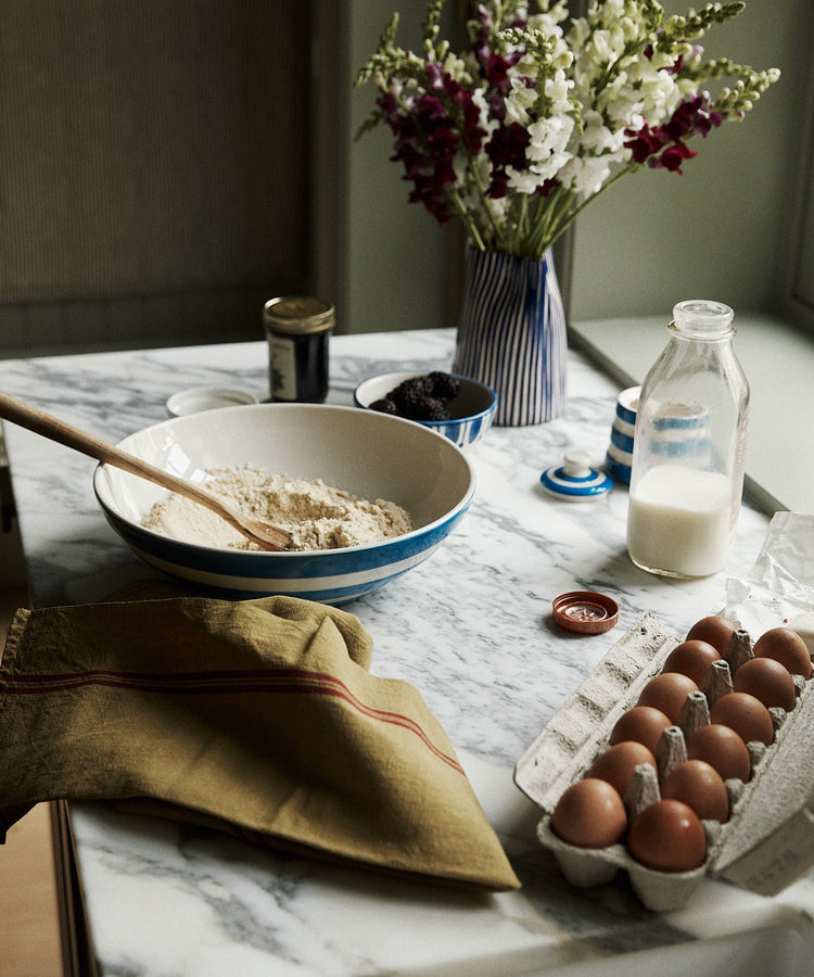 baking ingredients on the kitchen table