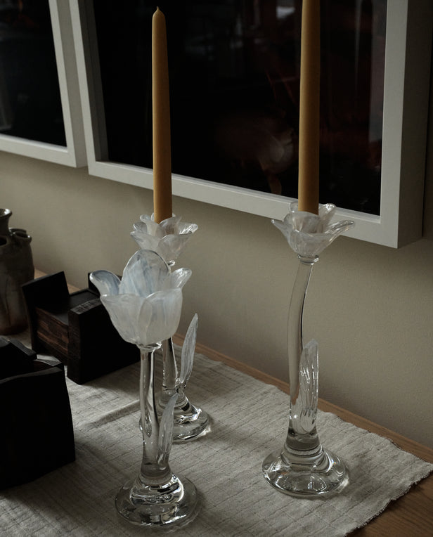 glass candleholders and candlesticks