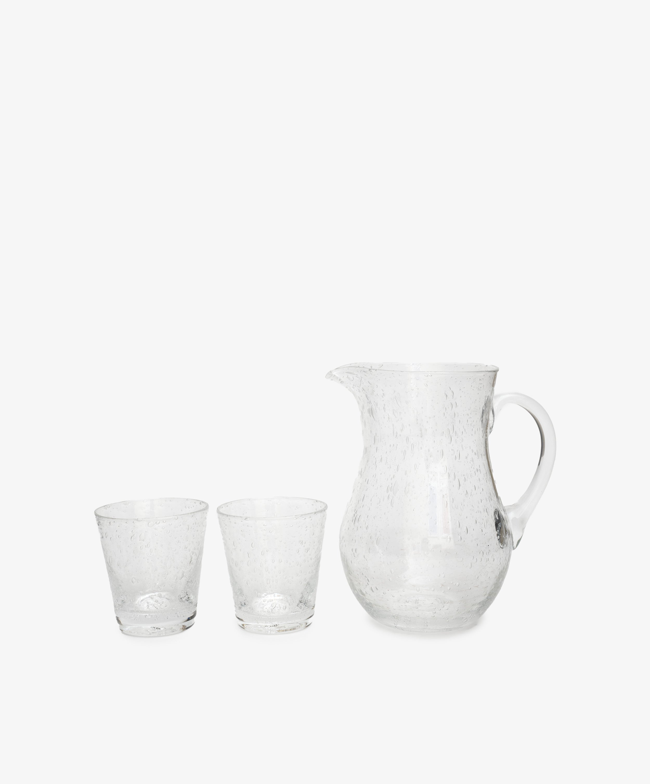 Two Lauren drinking glasses and Water Jug.