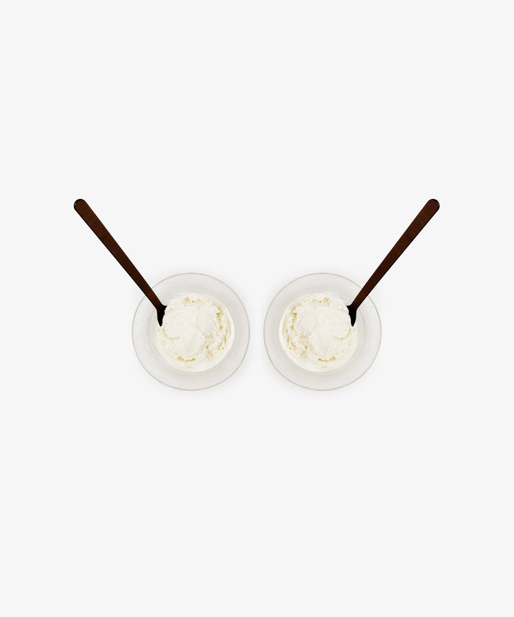 The Sweet Treat Bundle features two vanilla ice cream bowls with Lungo spoons, side by side on a white background.