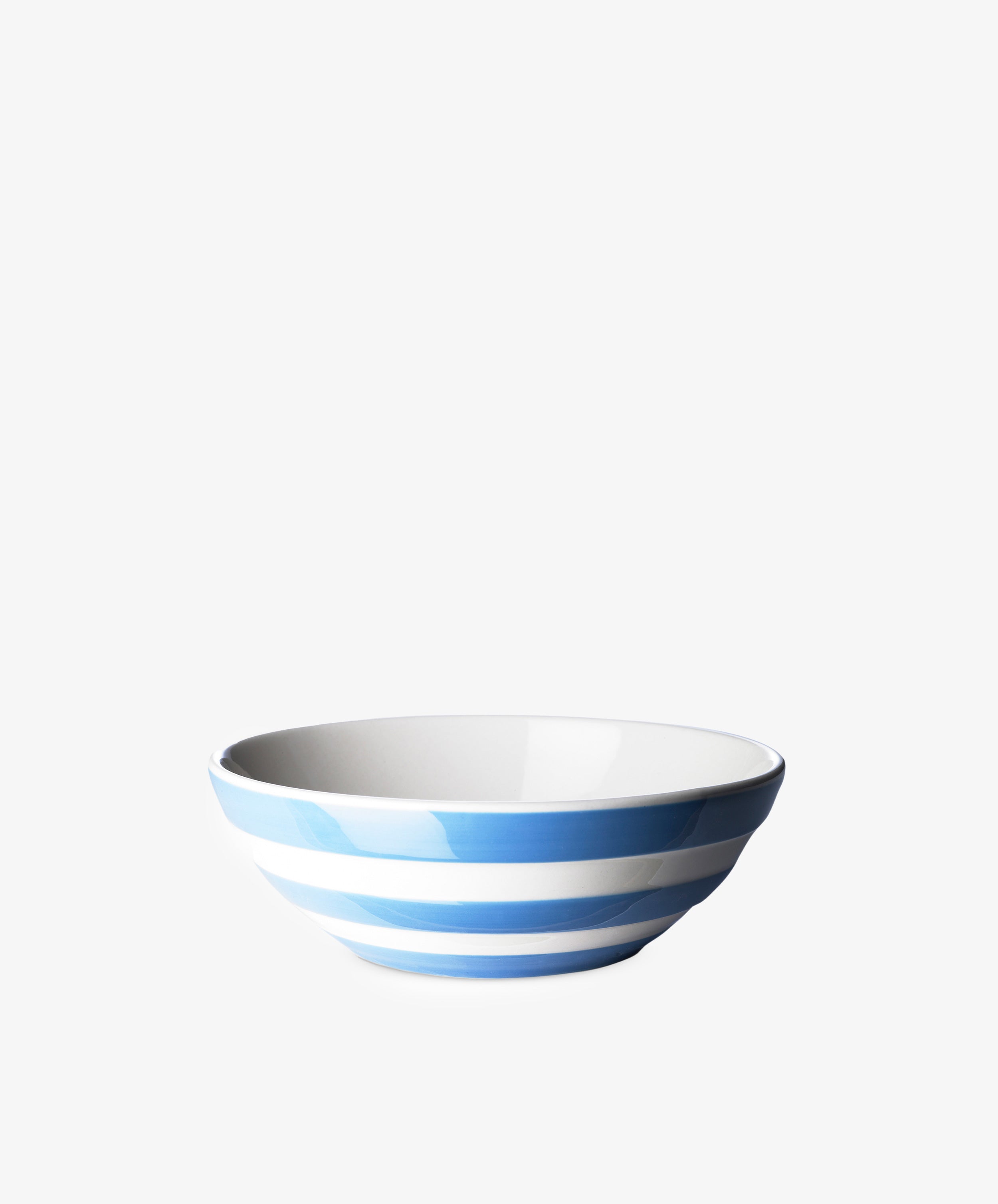 Betty Cereal Bowl by T.G. Green. Cornish stoneware bowl in blue and white stripes.