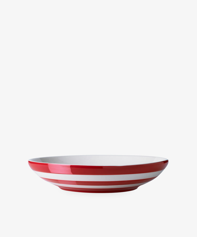 Betty Pasta Bowl in Cornish Red. Side view.