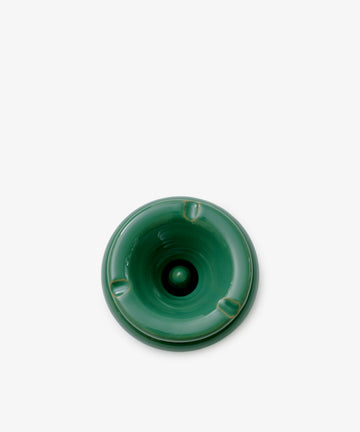 The Mix & Match Ashtray is a hand-glazed ceramic piece with three grooves, shown from above on a white background—ideal as an old-school ashtray for your outdoor coffee table.