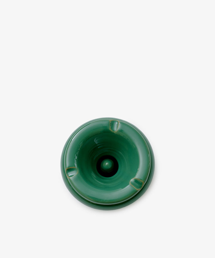 The Mix & Match Ashtray is a hand-glazed ceramic piece with three grooves, shown from above on a white background—ideal as an old-school ashtray for your outdoor coffee table.