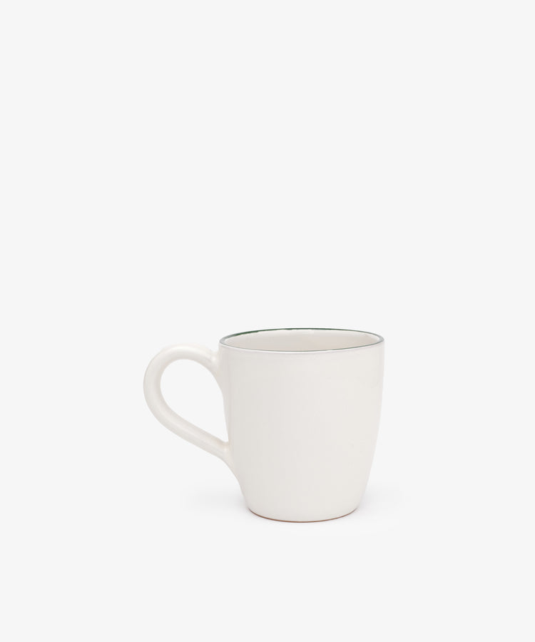 The Guido Mug is a plain white ceramic coffee mug with a handle, shown against a white background.