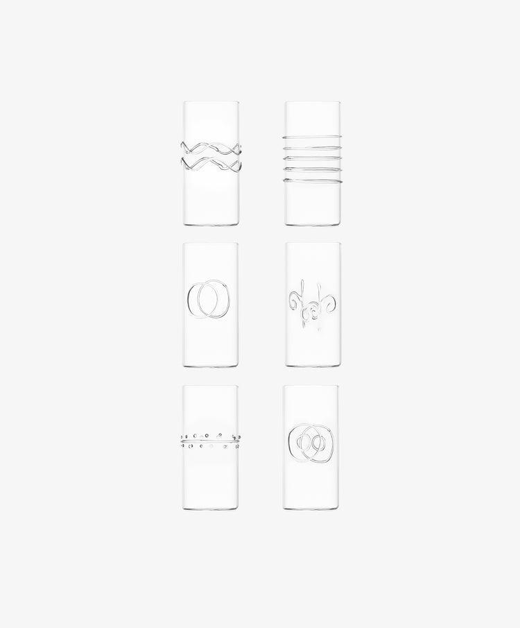 Deco Tall Water Glass, Set of 6