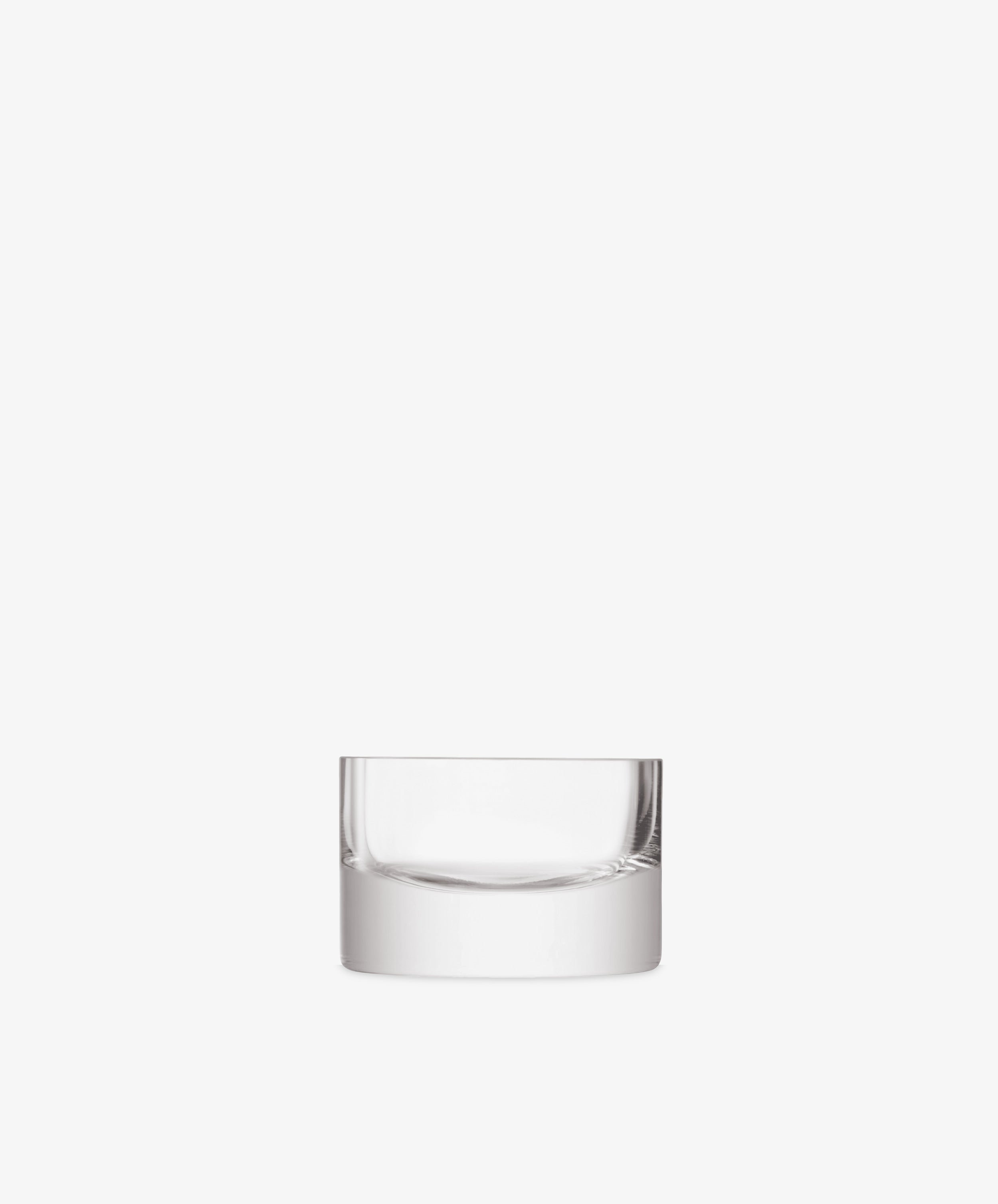 A clear, empty Boris Snack Bowl is centered on a plain white background, making it ideal for serving snacks at any gathering.