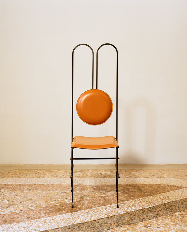 chair on marble floor