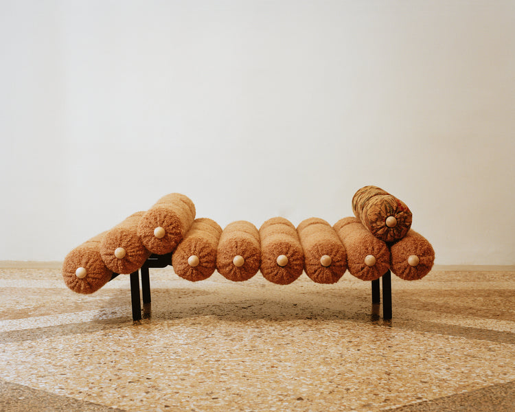 lounge chair on marble floor