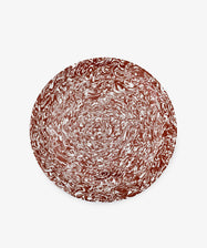 The Celine Serving Platter features a handcrafted round design with an Aptware-inspired brown and white marbled pattern, displayed against a plain white background.