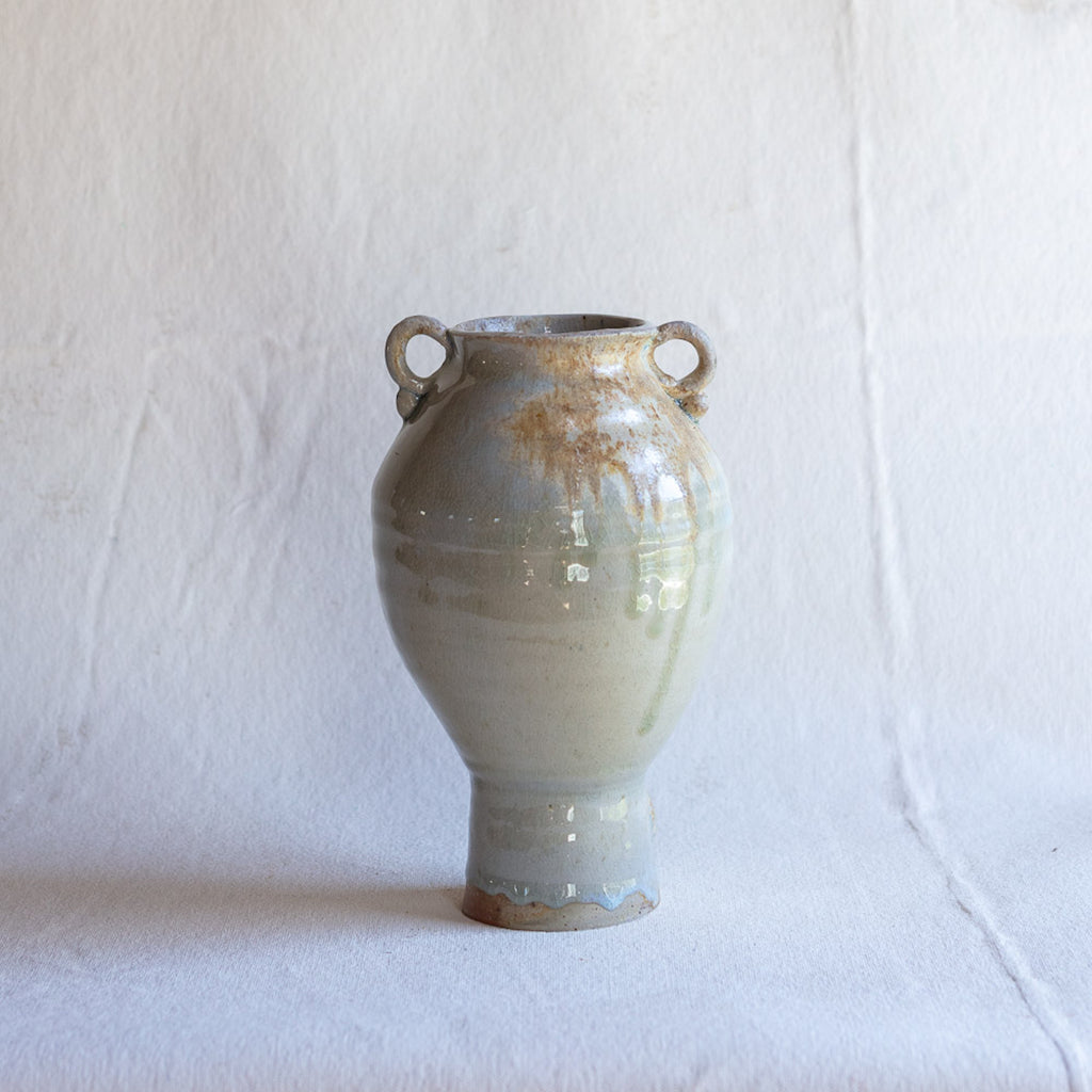 Frances Palmer | Wood fired two handled vase with pedestal – PORTA