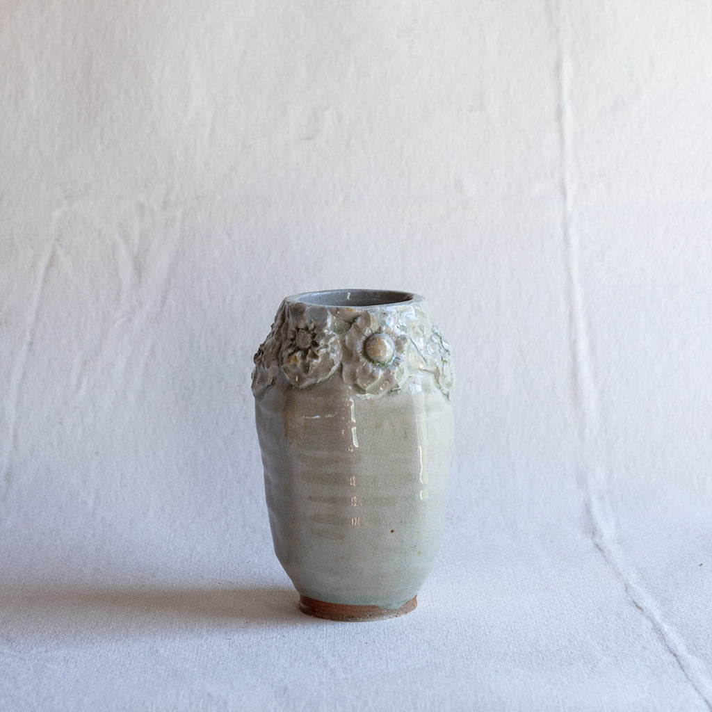 Frances Palmer | Wood fired vase with flowers – PORTA