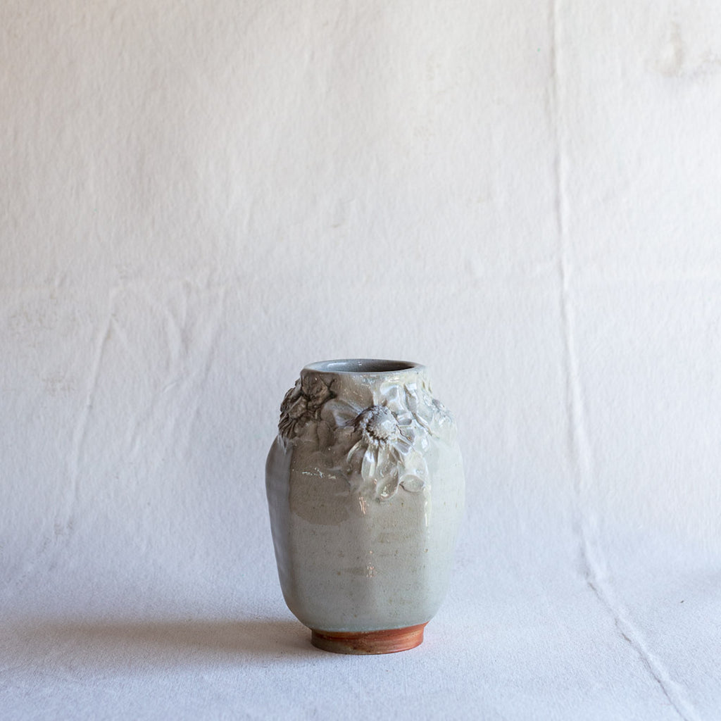 Frances Palmer | Wood fired vase with flowers – PORTA