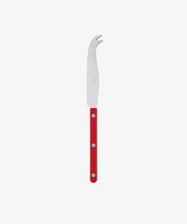 The Large Cheese Knife features a stainless steel blade with a forked tip and a red handle with three rivets, displayed against a plain white background.
