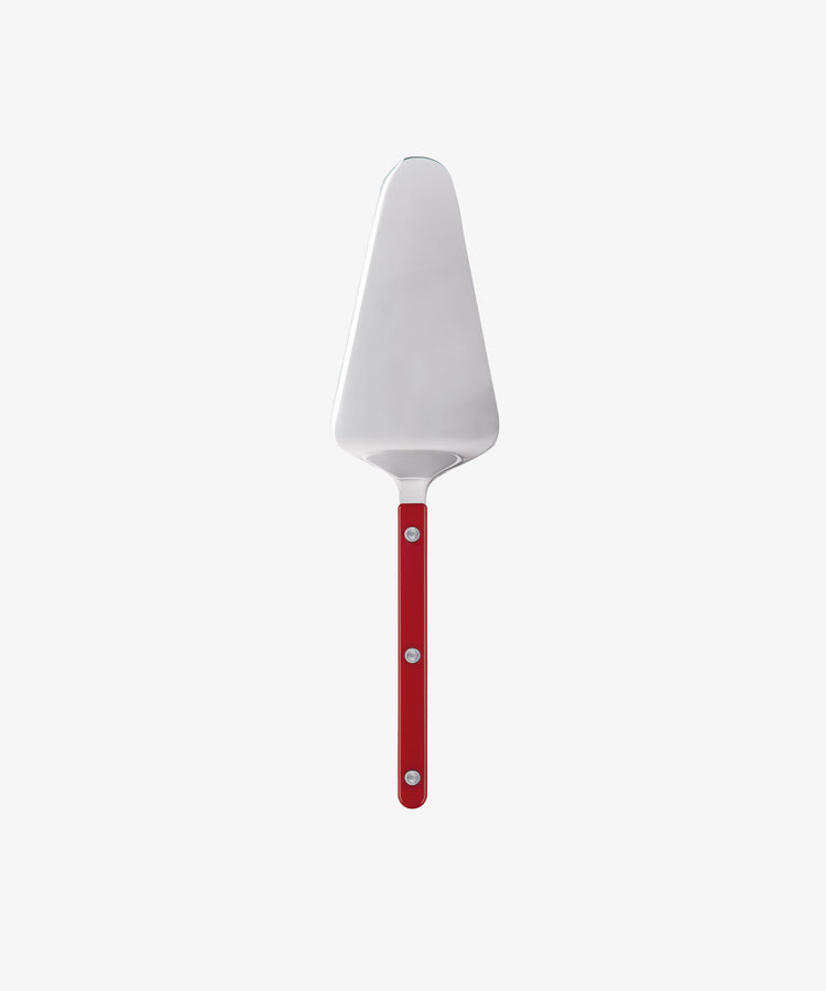 Tart Server by Sabre. Stainless steel lifter with red acrylic handle.