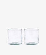 Six Elodie Straight Glasses, clear and cylindrical in design, are displayed side by side against a plain white background.