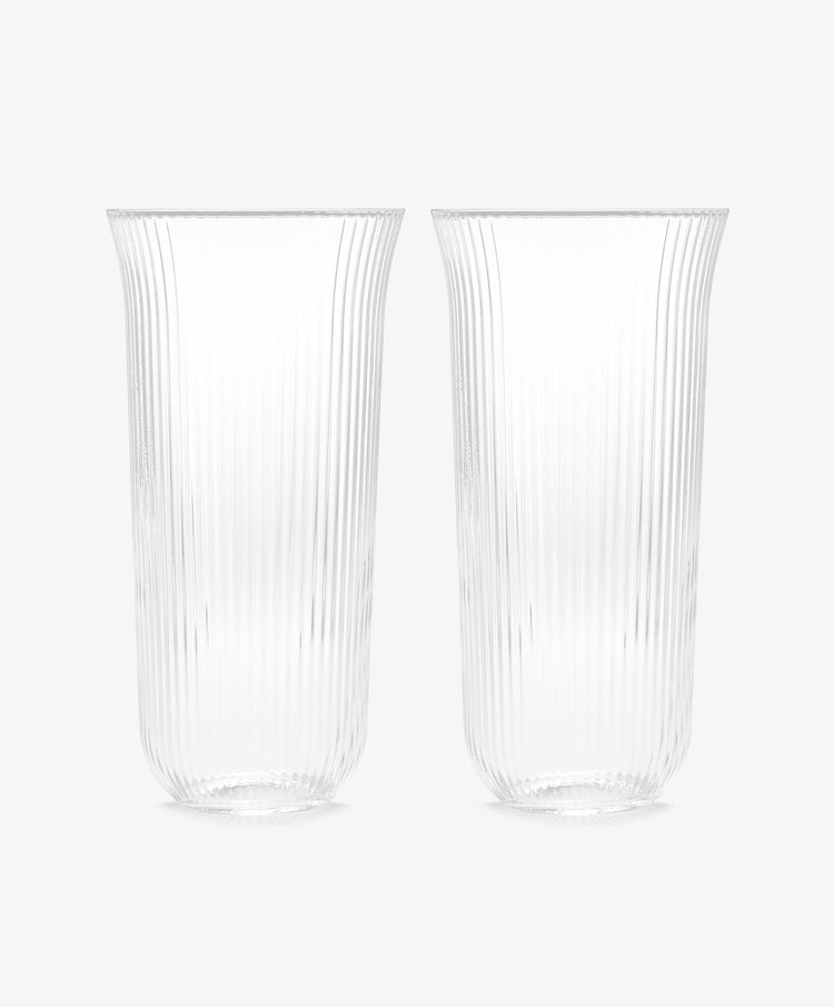 Linea Ribbed Water Glass, Set of 4