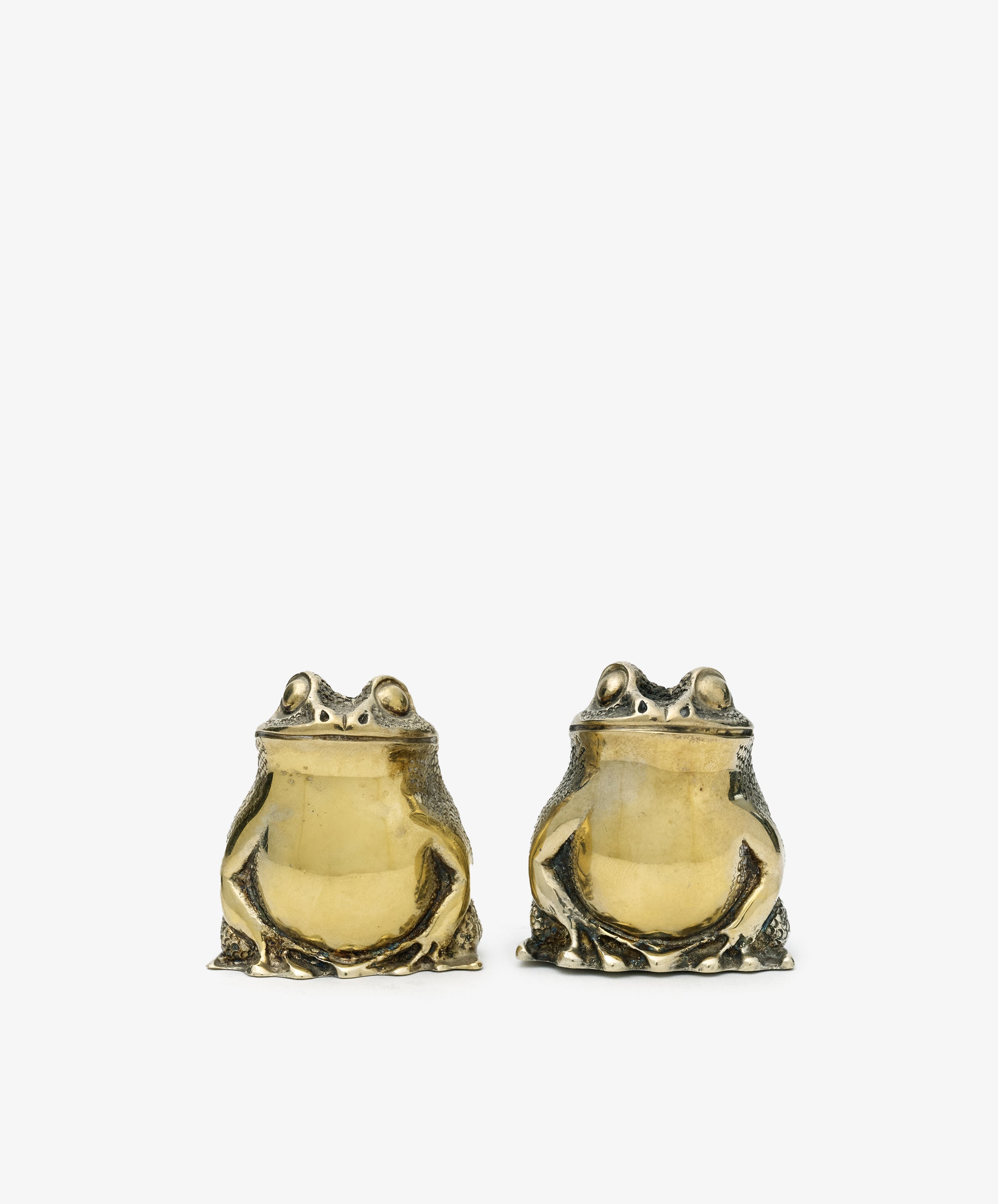 Vintage Pair of Tiffany Frog Salt & Pepper