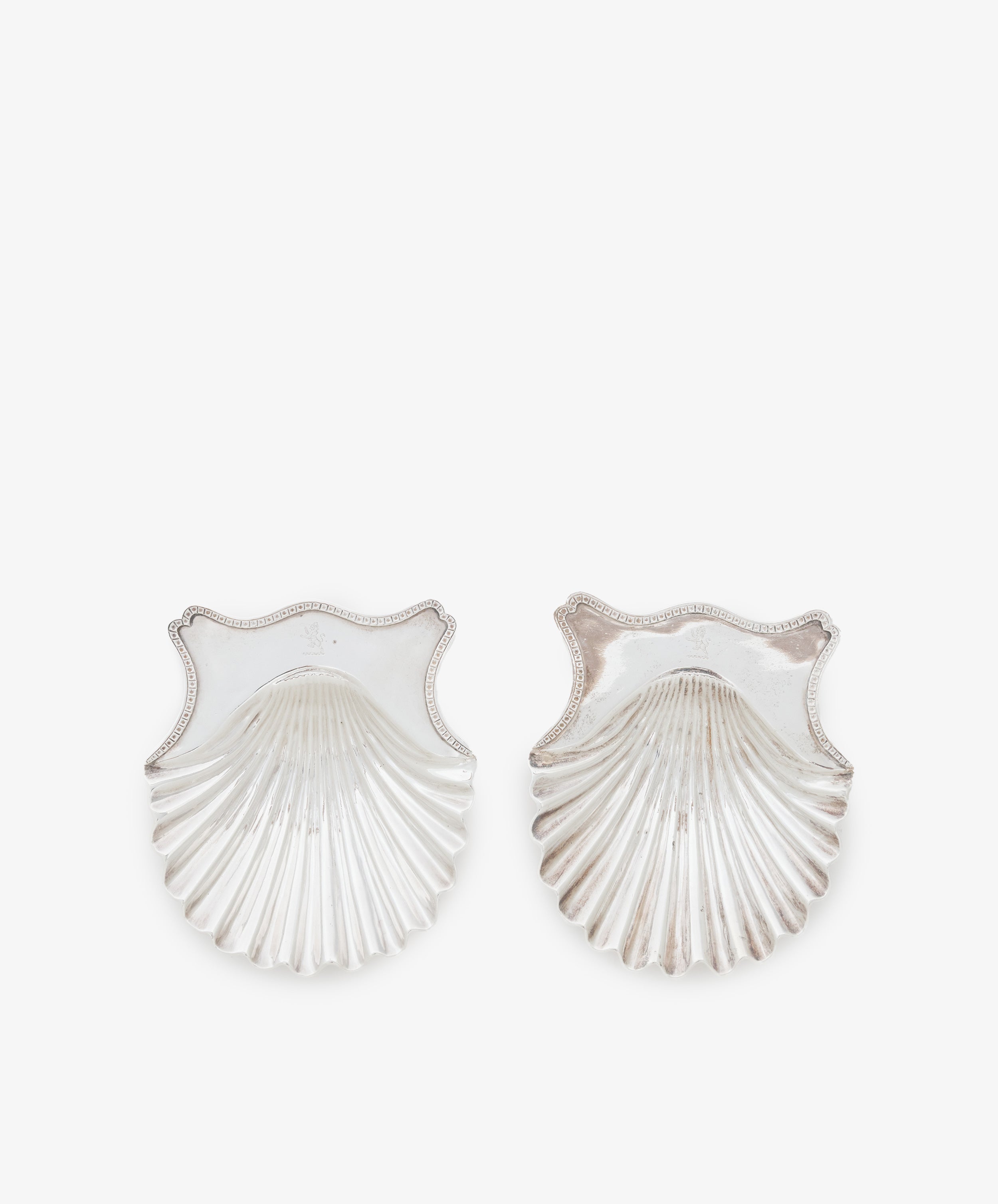 Vintage Silver Buttershells Pair