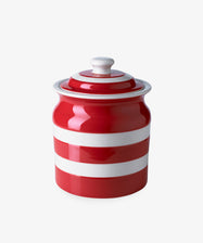 The Small Betty Storage Jar in Cornish Red by TG Cornishware.