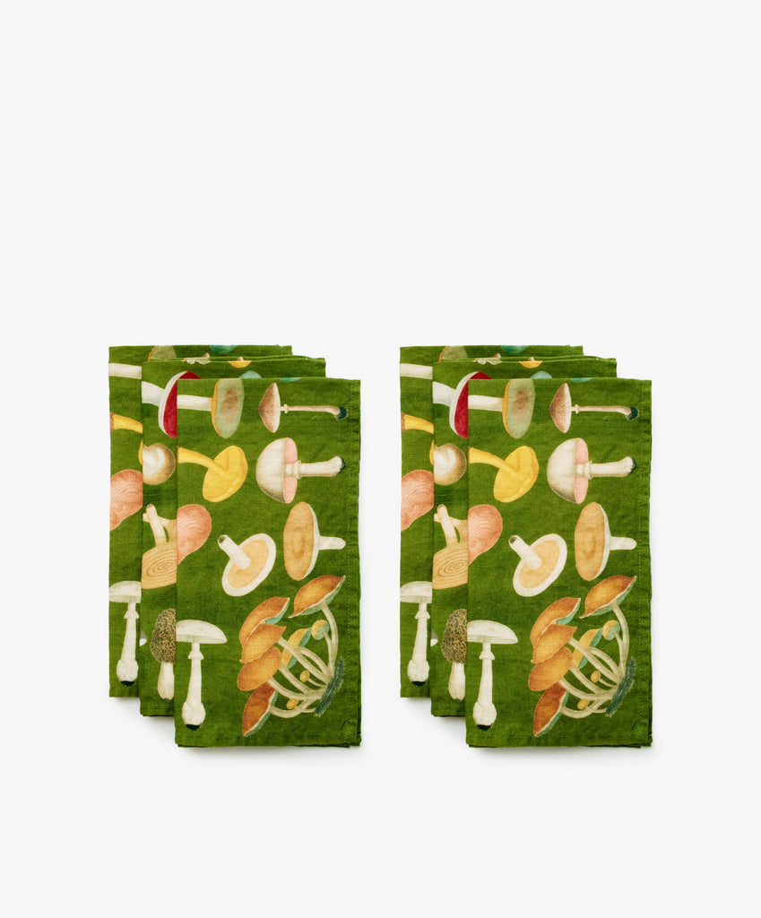 John Derian Fungi Napkin, Set of 6