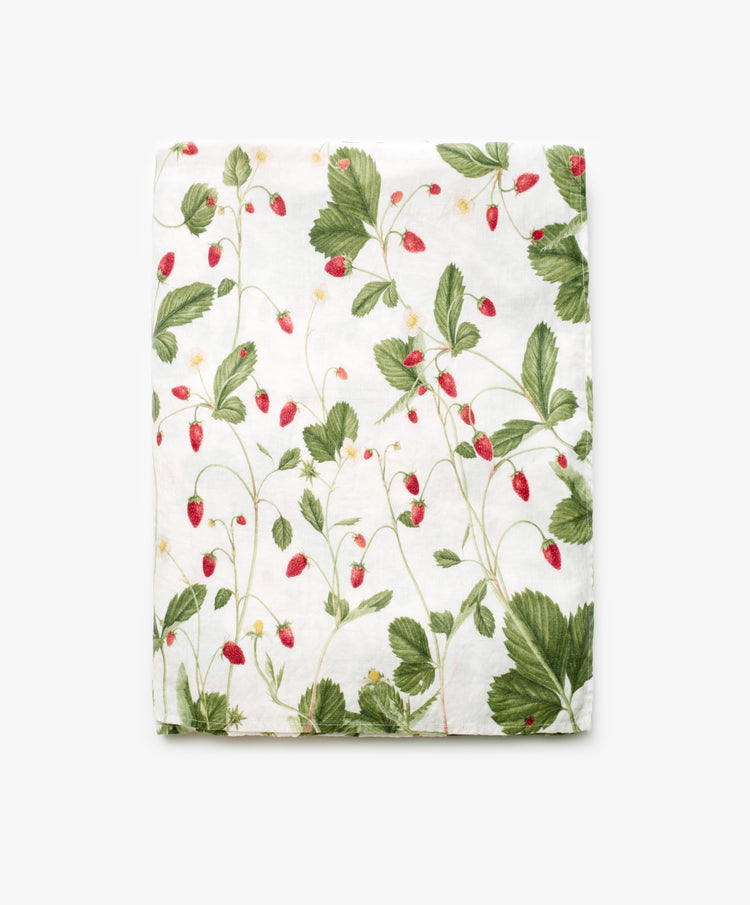 Fraise des Bois Linen Tablecloth, Medium