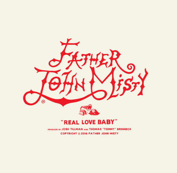 red graphic font on ivory background