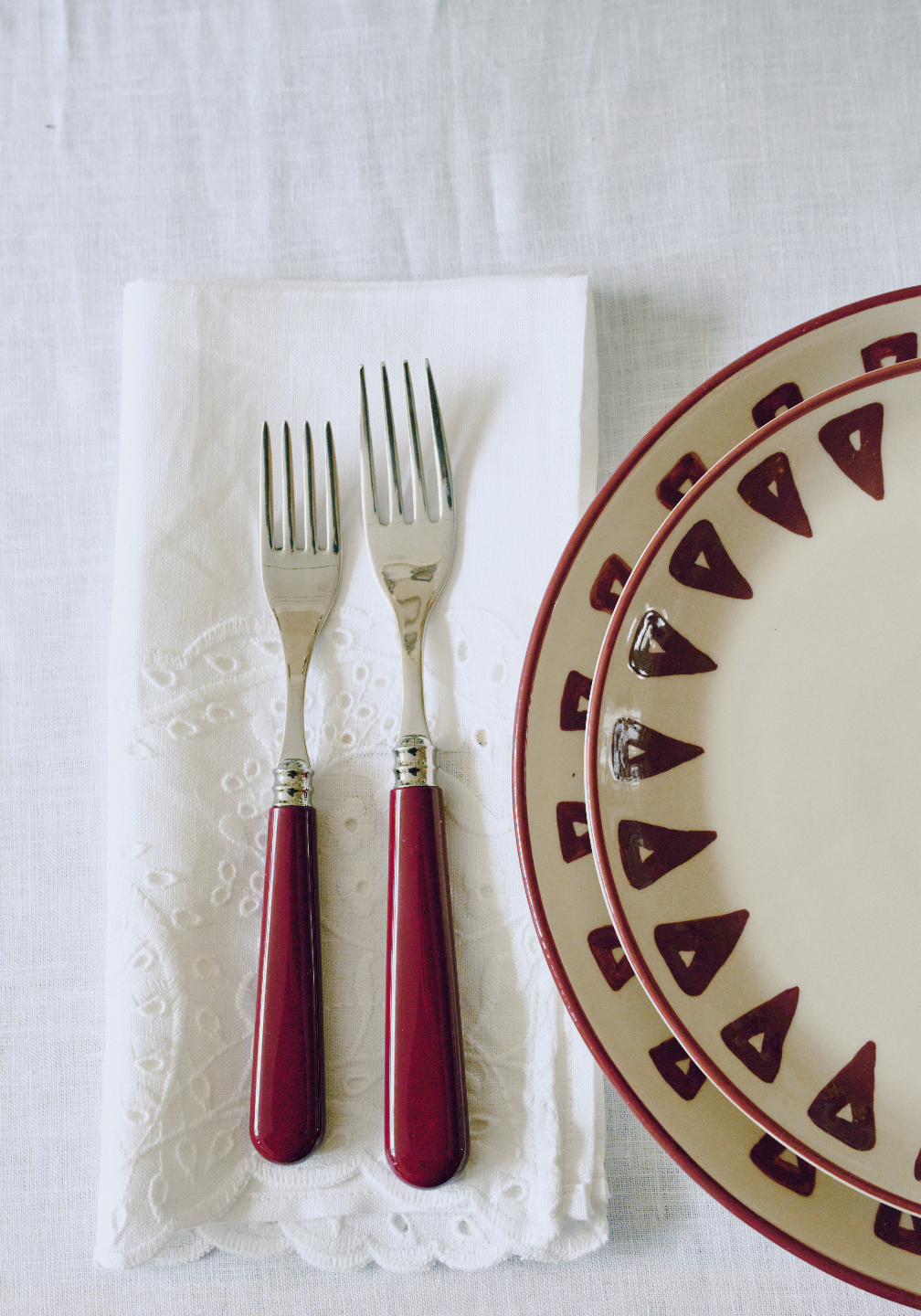 Broderie Anglaise Linen Napkin, Set of 6