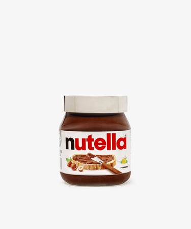 The Sterling Silver Nutella Lid adds luxury to your Nutella jar, featuring the brand name and an elegant design—perfect for elevating your pantry with refined style.