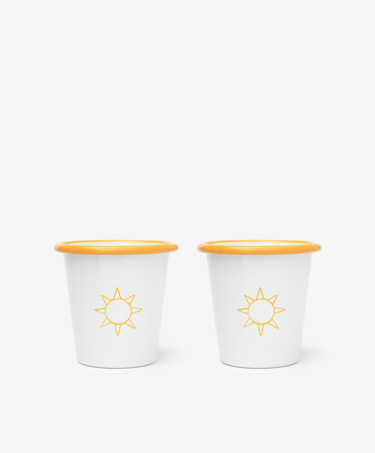 Il Sole Enamel Cup, Set of 2