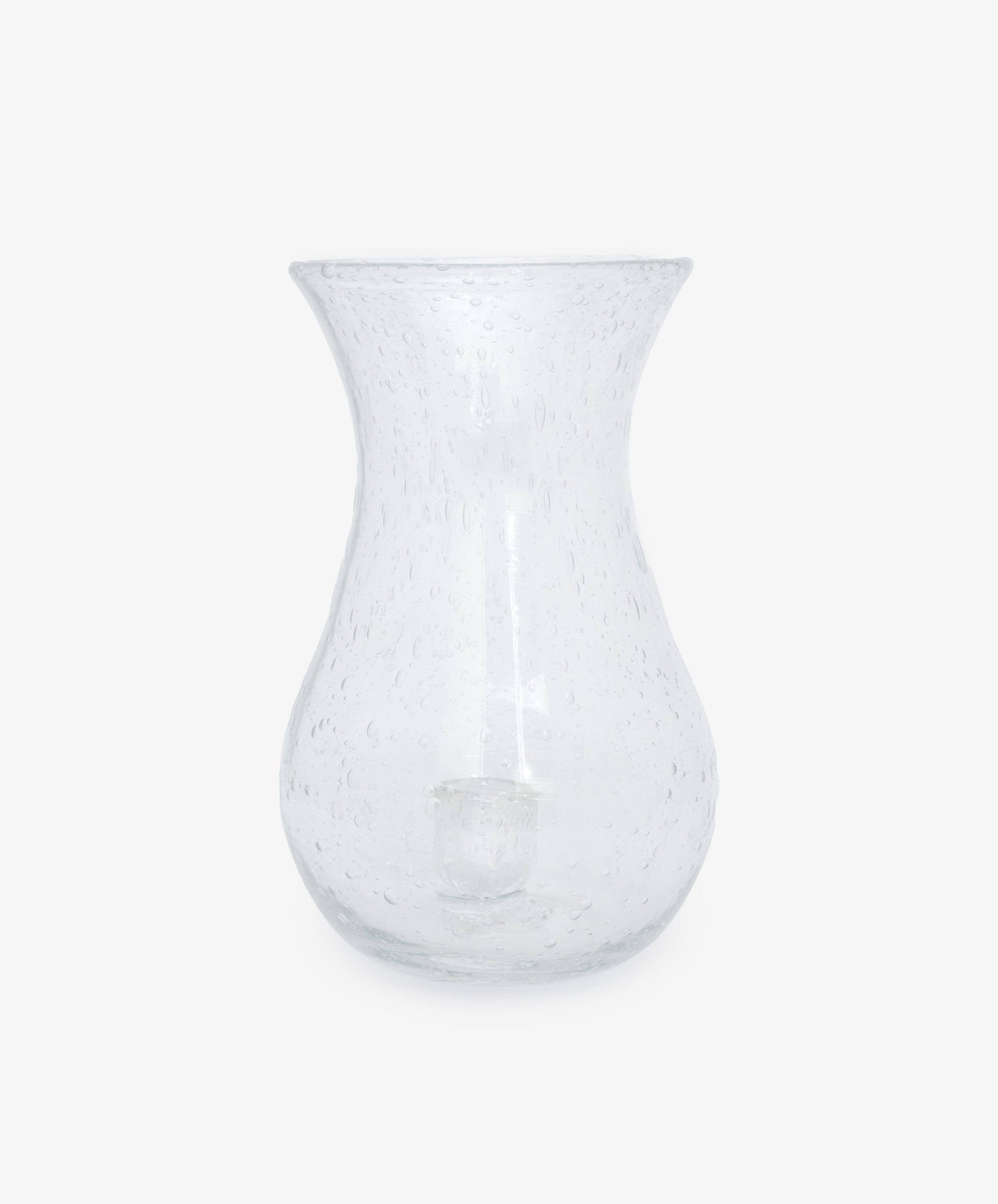 Lauren Hurricane Lamp. Clear bubble glass vessel (empty)