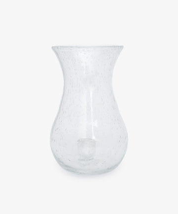 Lauren Hurricane Lamp. Clear bubble glass vessel (empty)