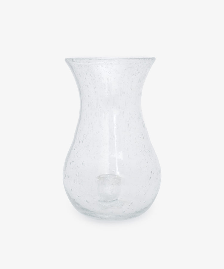 Lauren Hurricane Lamp. Clear bubble glass vessel (empty)