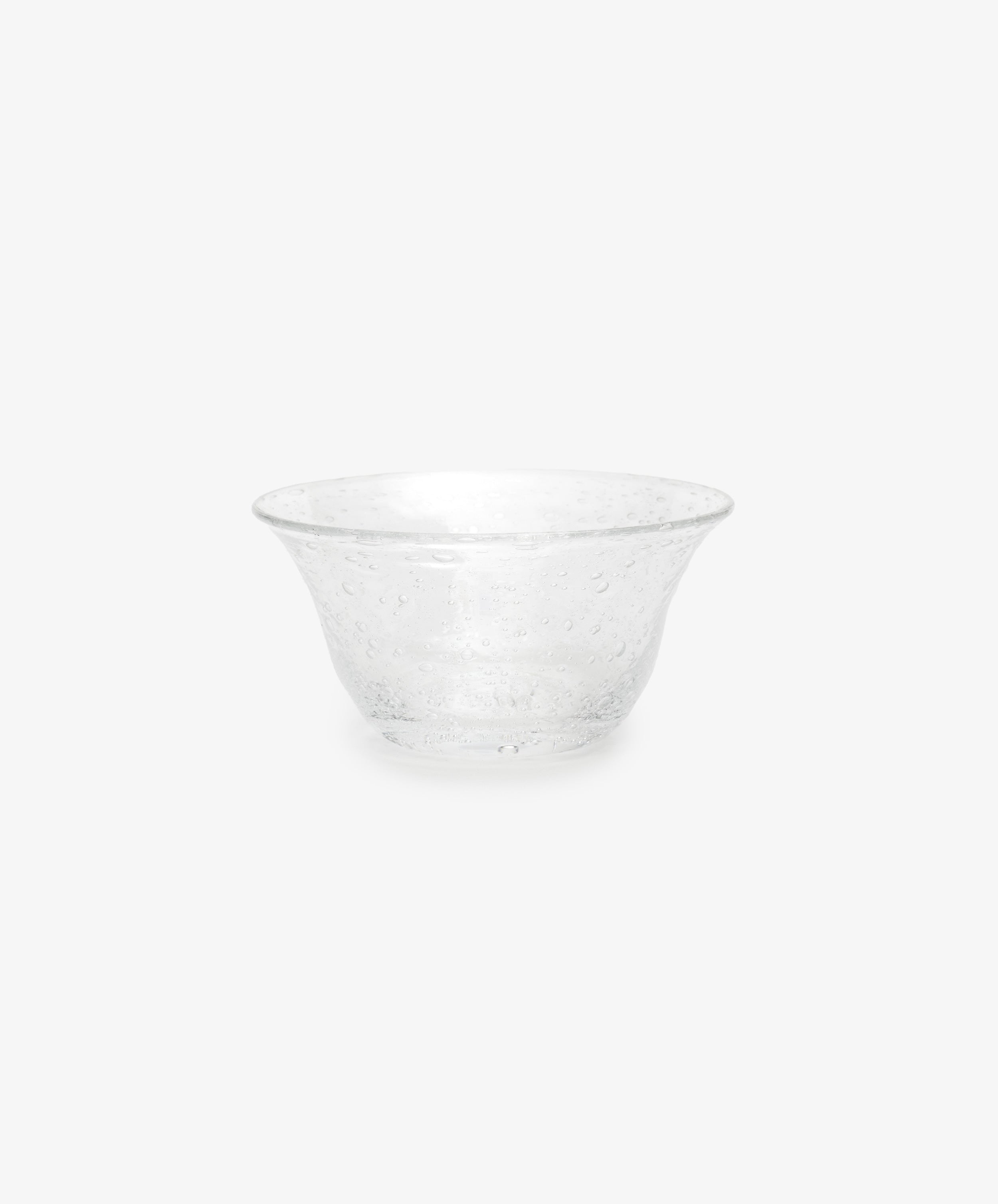 Lauren Ice Cream Bowl in clear bubble glass.