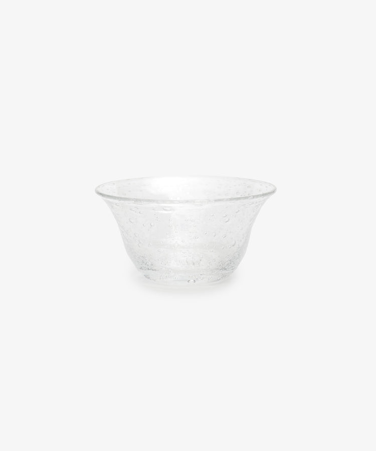 Lauren Ice Cream Bowl in clear bubble glass.