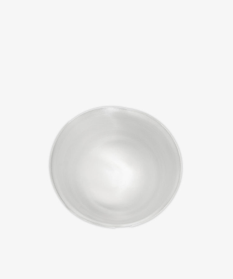 The Lena Pen Pot, a round metal container with a satin finish, is shown from above against a white background.