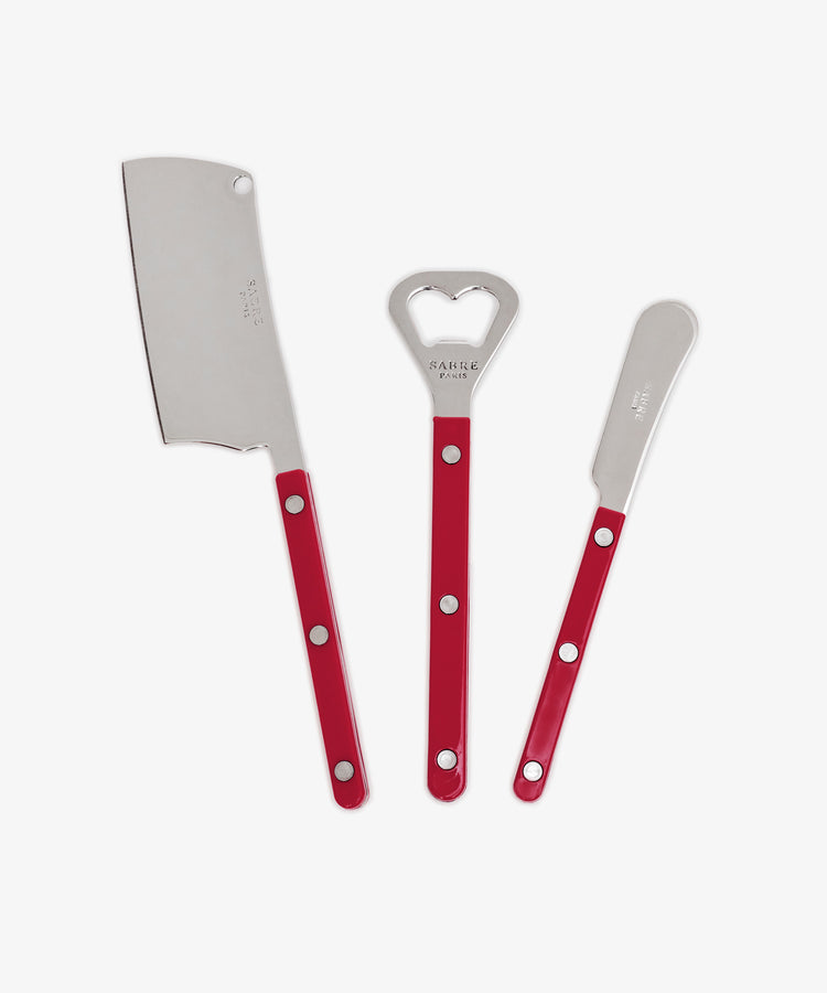 The Good Bits Bundle includes a butter knife and bottle opener—versatile additions to your cheese cleaver set or a thoughtful Valentine’s Day gift.