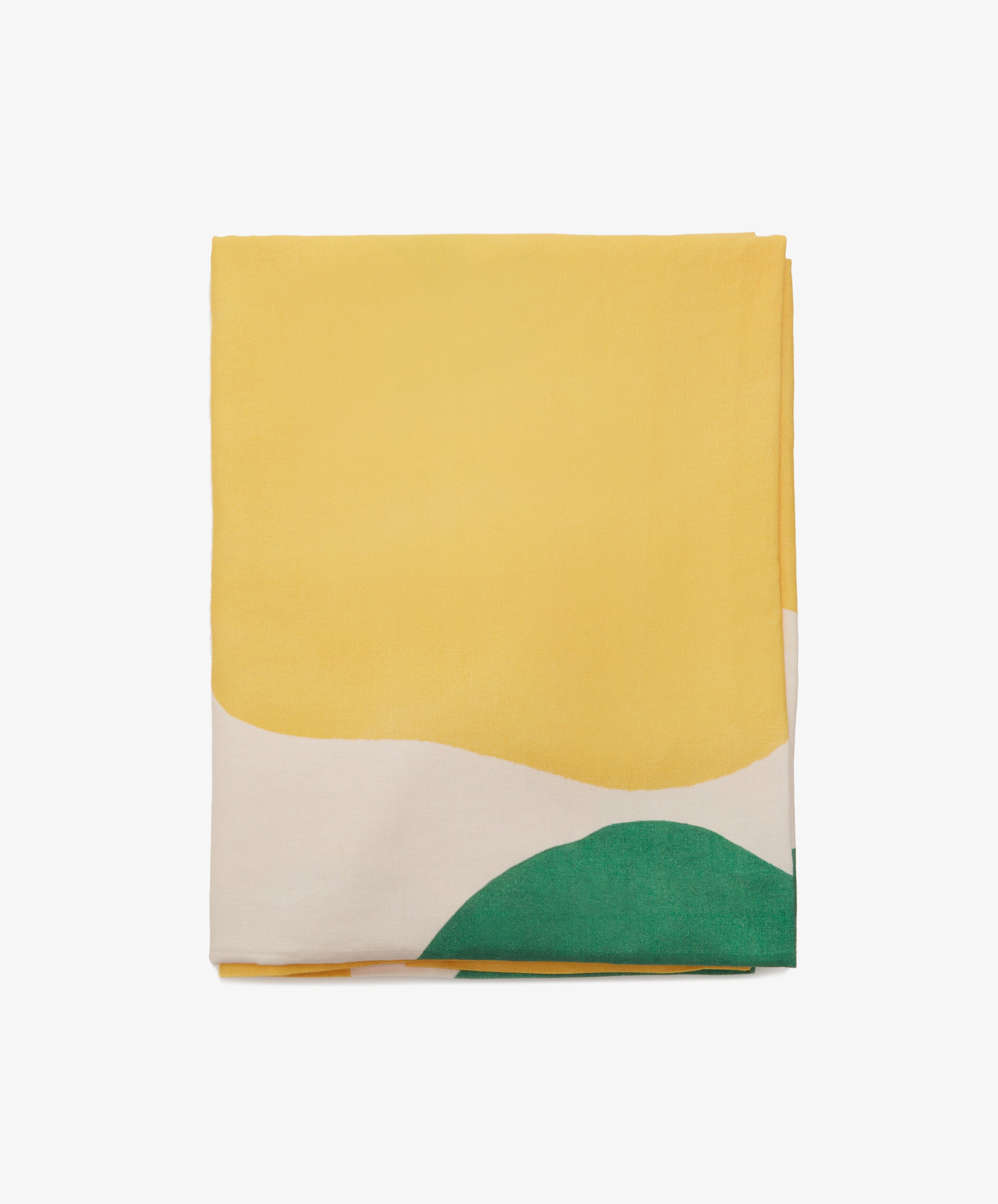 Main Squeeze Tablecloth folded into rectangle.