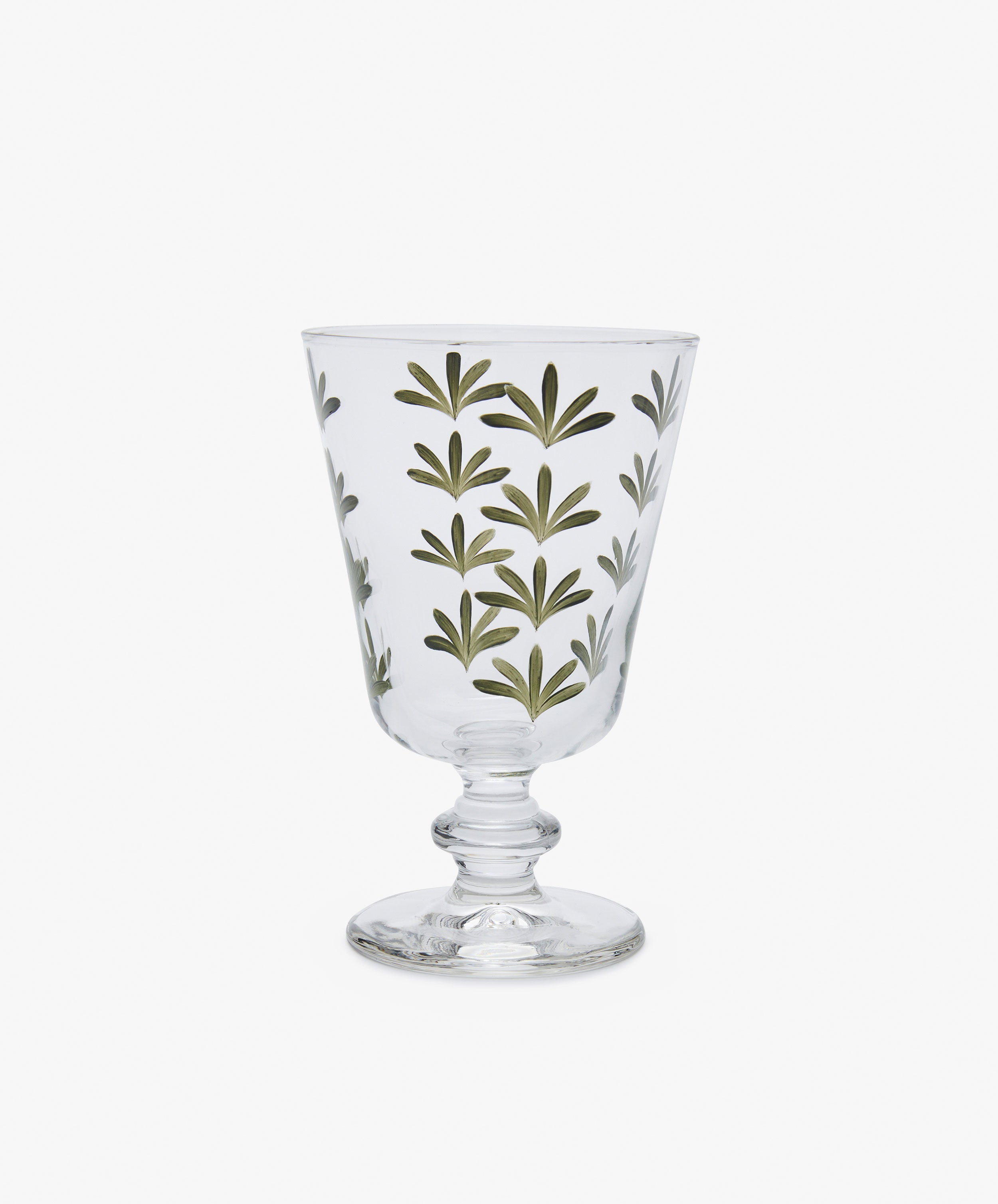 Palm Stemmed Wine Glass, Set of 2